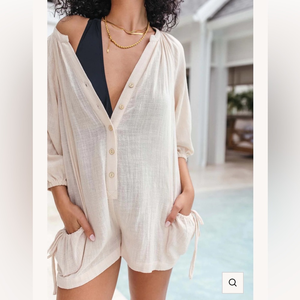 The Post - Sienna Button Down Romper